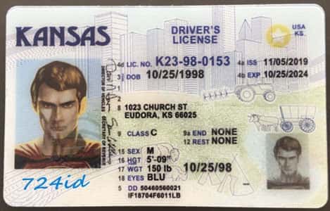 Kansas Fake Scannable ID & DL