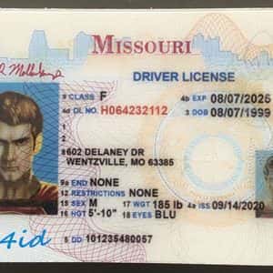 Missouri counterfeit id card front