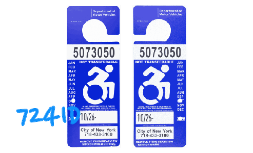 NY Disable Parking Placard